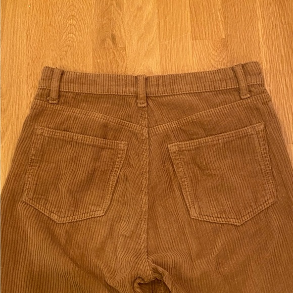 Reformation Cynthia Button Fly High Rise Tan Corduroy Pants / Womens Size 27 - Picture 10 of 14